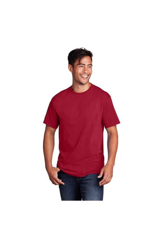 mpany Men's Core Cotton Classic Comfort and Relabeling Casual T-Shirts Red Medium