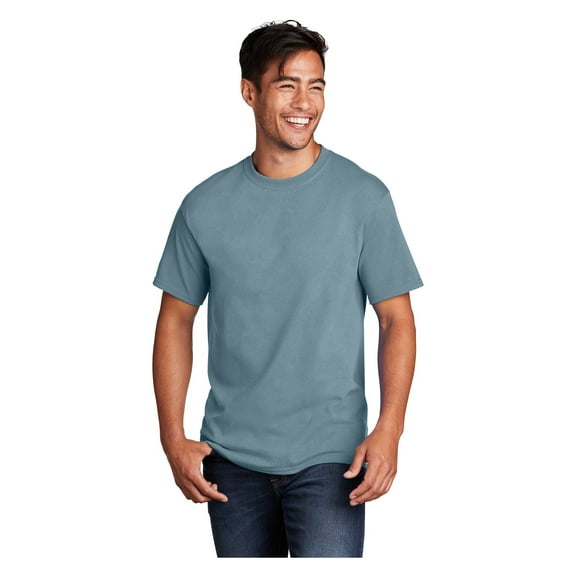 Port & Company Men's Core Cotton Classic Comfort and Relabeling Casual T-Shirts Stonewashed Blue X-Large