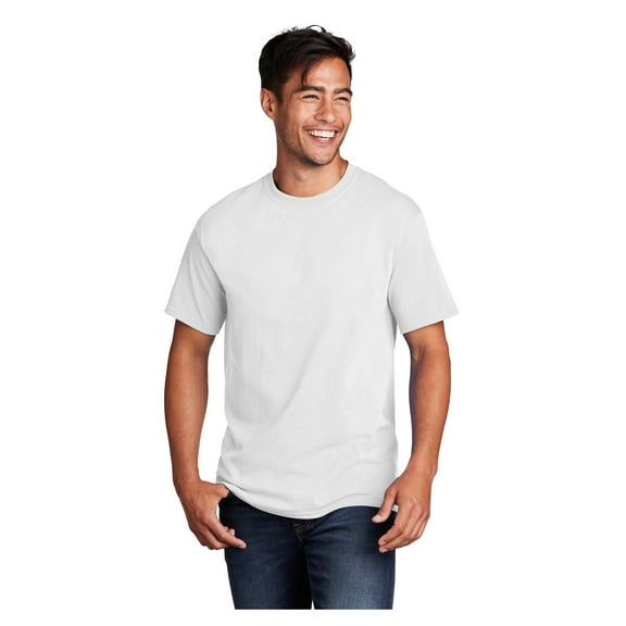 Port & Company Men's Core Cotton Classic Comfort and Relabeling Casual T-Shirts White 4X-Large