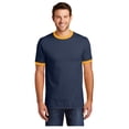 thumbnail image 1 of Port & Company Men's Core Cotton Ringer Classic Soft T-Shirt Navy/ Gold 3X-Large, 1 of 4
