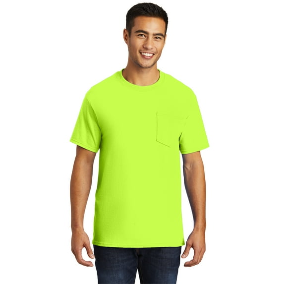 Port & Company Men's Essential Cotton T-Shirt with Pocket S. Green 4X-Large