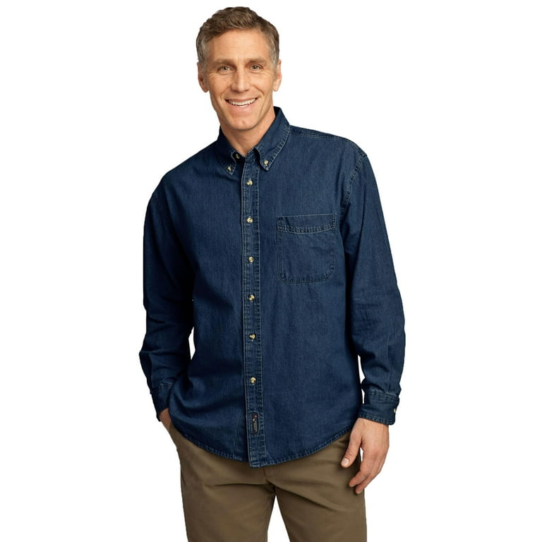 Denim shirt 3xl hot sale