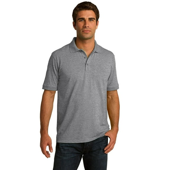 Port & Company Men’s Polo T Shirts Short Sleeve Cotton Casual Golf Sport Uniform