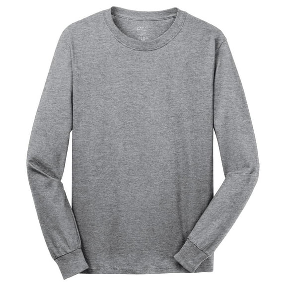 Port & Company Men's Rib Knit Cuffs Long Sleeve T-Shirt