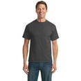 thumbnail image 1 of Port & Company Men's Tall 50/50 Cotton/Poly T Shirts 3XLT Charcoal, 1 of 3
