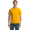 thumbnail image 1 of Port & Company Men's Tall 50/50 Cotton/Poly T Shirts 3XLT Gold, 1 of 3