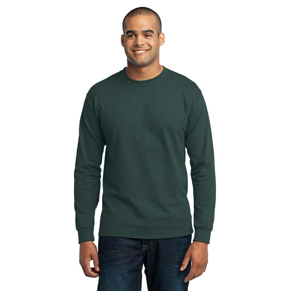 Port & Company Men's Tall Long Sleeve 50/50 Cotton/Poly T-Shirt PC55LST