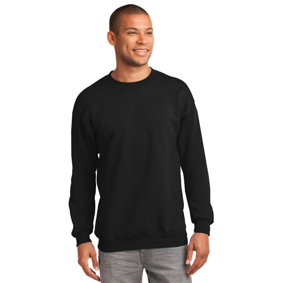 Port & Company Men's Tall Ultimate Crewneck Sweatshirt 2XLT Jet Black