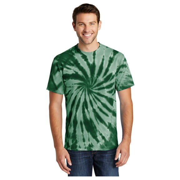 Port & Company Men's Tie-Dye Cotton Short Sleeve T-Shirt Forest Green Small