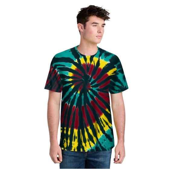 Port & Company Men's Tie-Dye Cotton Short Sleeve T-Shirt Island Spiral 2X-Large