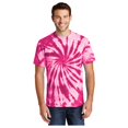 thumbnail image 1 of Port & Company Men's Tie-Dye Cotton Short Sleeve T-Shirt Pink 2X-Large, 1 of 4