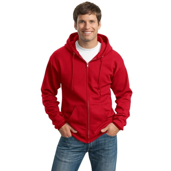 Port & Company Men's Ultimate Full-Zip Hooded Sweatshirt PC90ZH