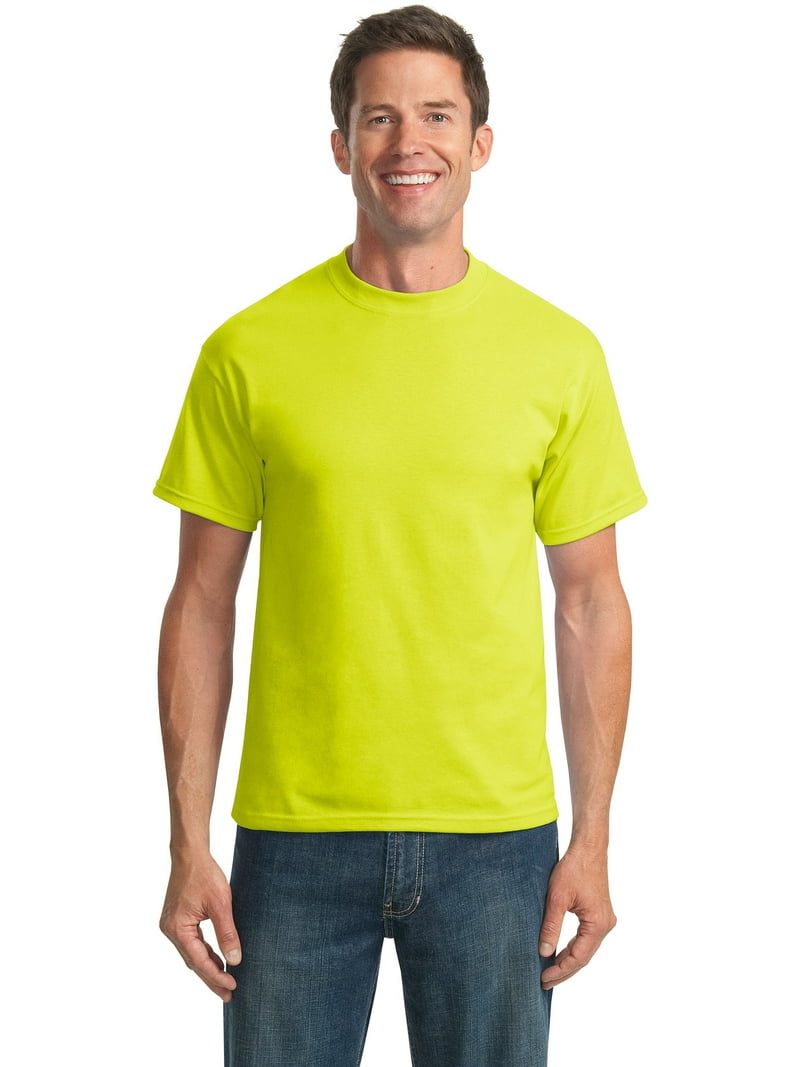 Port Company Tall Core Blend Big Shirts Tee in Safety Green-4XLT