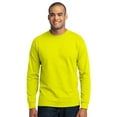thumbnail image 1 of Port & Company Mens Big And Tall Shrink Resistant T-Shirt, Safety Green, 4XLT, Style, PC55LST, 1 of 1