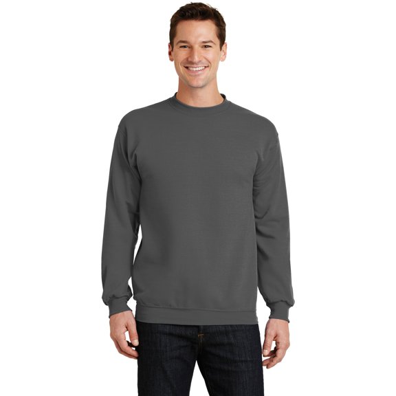 Port  Company Mens Classic Crewneck Sweatshirt Medium Charcoal