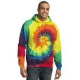 thumbnail image 1 of Port & Company Mens Essential Tie-Dye Pullover Hooded Sweatshirt, XL, Rainbow, 1 of 1