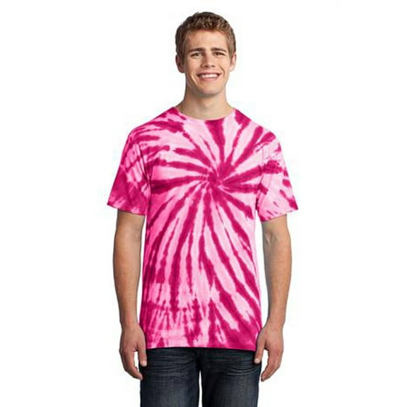 Port & Company Mens Essential Tie-Dye Tee - Pink - 2X-Large