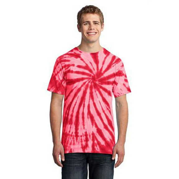 Port & Company Mens Essential Tie-Dye Tee - Red - 3X-Large