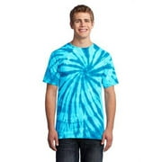 Port & Company Mens Essential Tie-Dye Tee - Turquoise - Large
