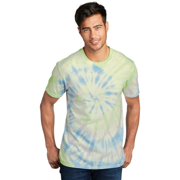 Port & Company Mens Essential Tie-Dye Tee - Watercolor Spiral - 4X-Large
