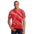 thumbnail image 1 of Port & Company Mens Essential Tiger Stripe Tie-Dye Tee - Red - Large, 1 of 1