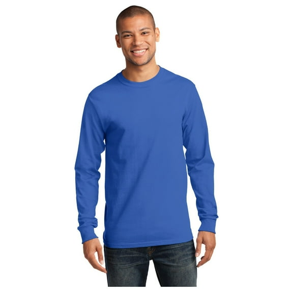Port & Company Mens Long Sleeve Essential T-Shirt Royal 3X-Large