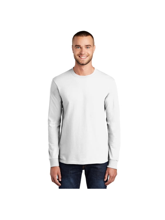 mpany Mens Long Sleeve Essential T-Shirt White Small
