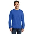 thumbnail image 1 of Port  Company Mens Tall Long Sleeve Essential T Shirt with Pocket, 1 of 3