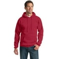 thumbnail image 1 of Port & Company Mens Tall Ultimate Hooded Sweatshirt, Red, XXXX-Large Tall, 1 of 3