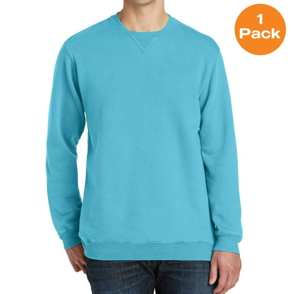 Port & Company PC098 Beach Wash Garment-Dye Sweatshirt, Tidal Wave, XL, Mens Hoodies