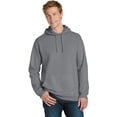 thumbnail image 1 of Port & Company PC098H Beach Wash Garment-Dyed Pullover Hooded Sweatshirt, Coal, XL, 1 of 2