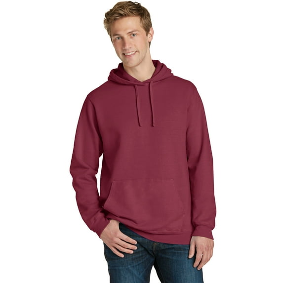 Port & Company PC098H Beach Wash Garment-Dyed Pullover Hooded Sweatshirt, Tidal Wave, 4XL, Mens Hoodies and Sweatshirts