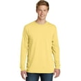 thumbnail image 1 of Port & Company PC099LS Mens Pigment-Dyed Long Sleeve Tees, Popcorn - 2XL, 1 of 6
