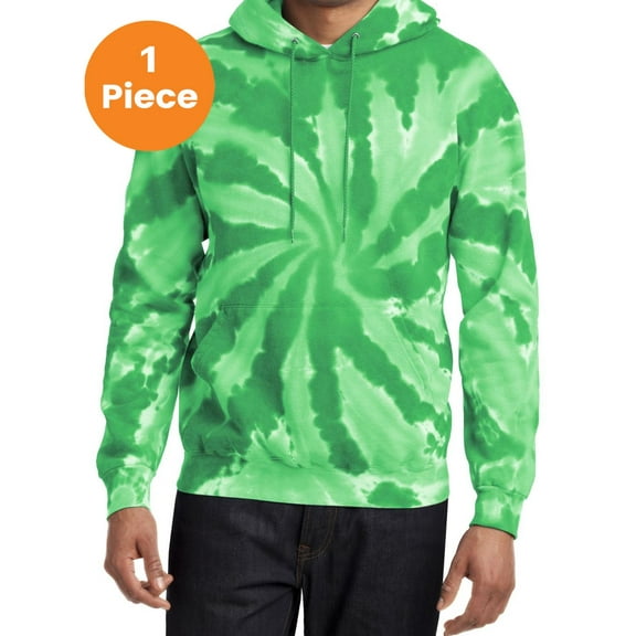 Port & Company PC146 Essential Tie-Dye Pullover Hooded Sweater, Kelly, 4XL, Mens Hoodies and Sweatshirts