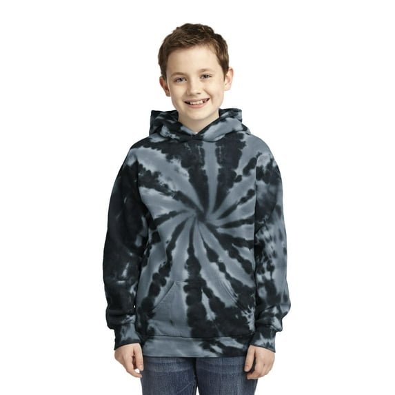 Port & Company PC146Y Youth Essential Tie-Dye Pullover Hooded Sweater, Girls Character Clothing