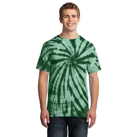 Port Company PC147 Mens Tie Dye T-Shirt - Forest Green - S