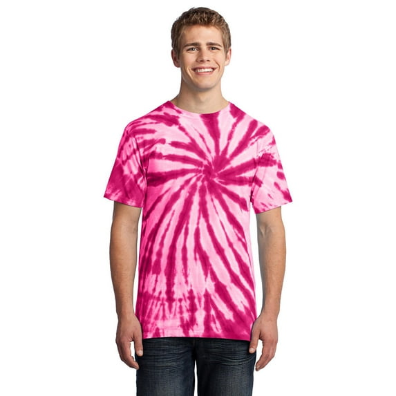 Port Company PC147 Mens Tie Dye T-Shirt - Pink - 2X-Large