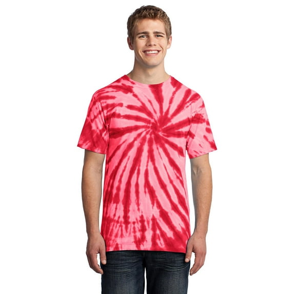 Port Company PC147 Mens Tie Dye T-Shirt - Red - 2X-Large