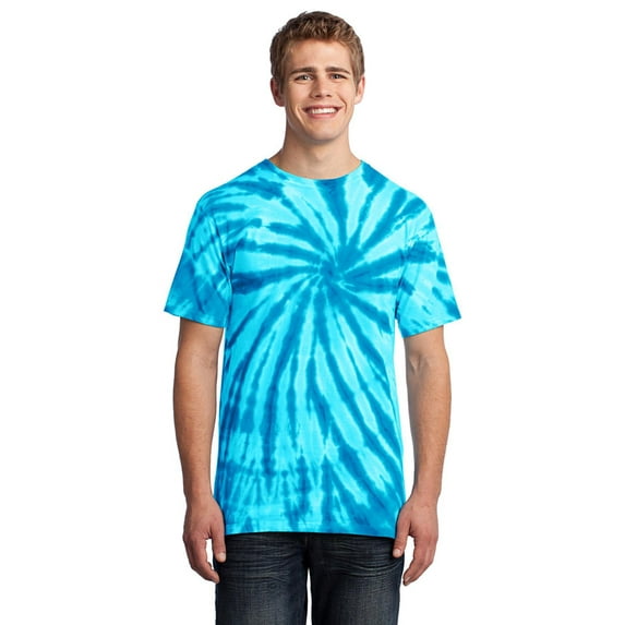 Port Company PC147 Mens Tie Dye T-Shirt - Turquoise - S
