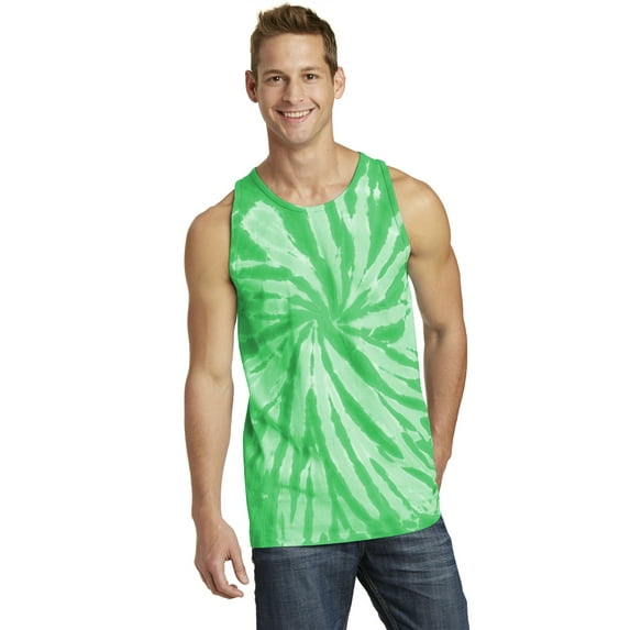 Port Company PC147TT Tie-Dye Tank Top, Kelly, M