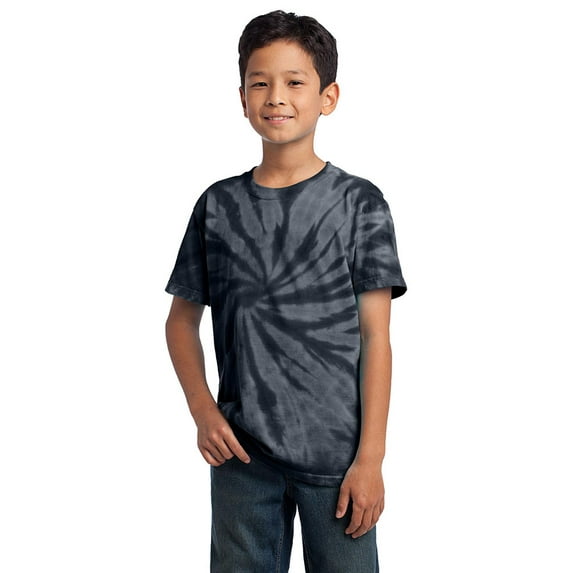 Port Company PC147Y Boys Tie-Dye T-Shirt - Black - L
