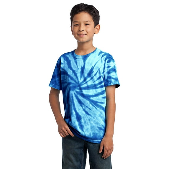 Port Company PC147Y Boys Tie-Dye T-Shirt - Royal - XL