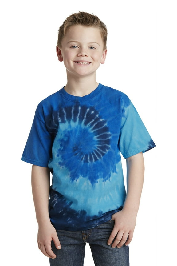 PC147Y Youth Tie-Dye Tee, Ocean Rainbow, M
