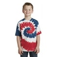 thumbnail image 1 of Port & Company PC147Y Youth Tie-Dye Tee, USA Rainbow, S, 1 of 1