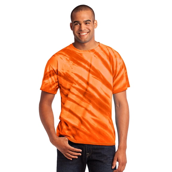 Port & Company PC148 Tiger Stripe Tie-Dye Tee, Mens T-Shirts