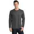 thumbnail image 1 of Port Company PC450LS Long Sleeve Fan Favorite Tee, Dark Heather Grey, 3XL, 1 of 1