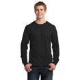 thumbnail image 1 of Port Company PC54LS Men's Long Cotton Shirt - Jet Black - L, 1 of 2