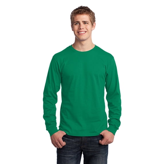Port & Company PC54LS Mens Long Sleeve Core Cotton Tees, Kelly - 3XL