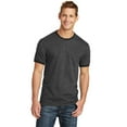 thumbnail image 1 of Port Company PC54R Core Cotton Ringer Tee, Dark Heather Grey/ Jet Black, 3XL, 1 of 1