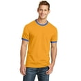 thumbnail image 1 of Port Company PC54R Core Cotton Ringer Tee, Gold/ Royal, L, 1 of 1
